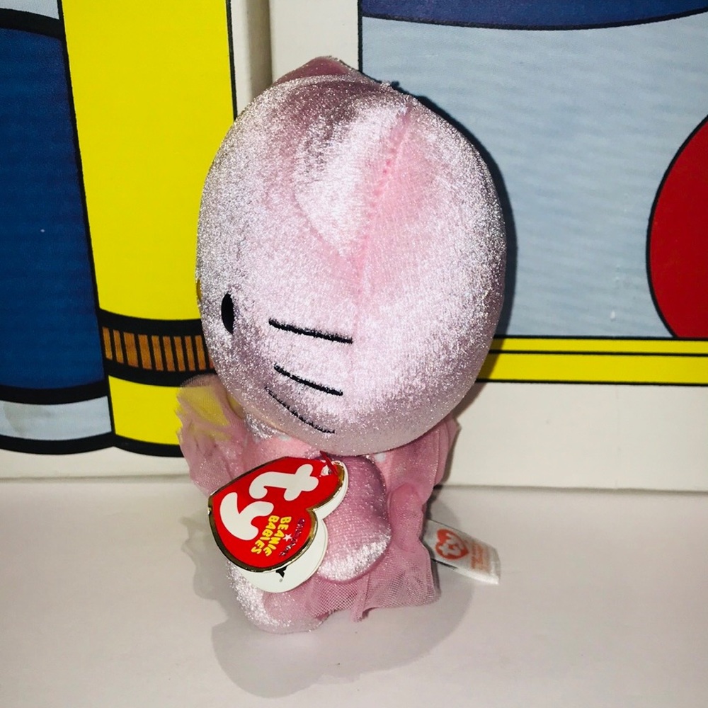 Ty Hello Kitty Beanie Babies 6.5” Pink Shimmer - Picture 4 of 5
